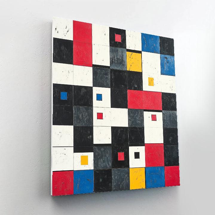 Kazimir Malevich Inspired Primary Grid Constellation DIY paint by numbers