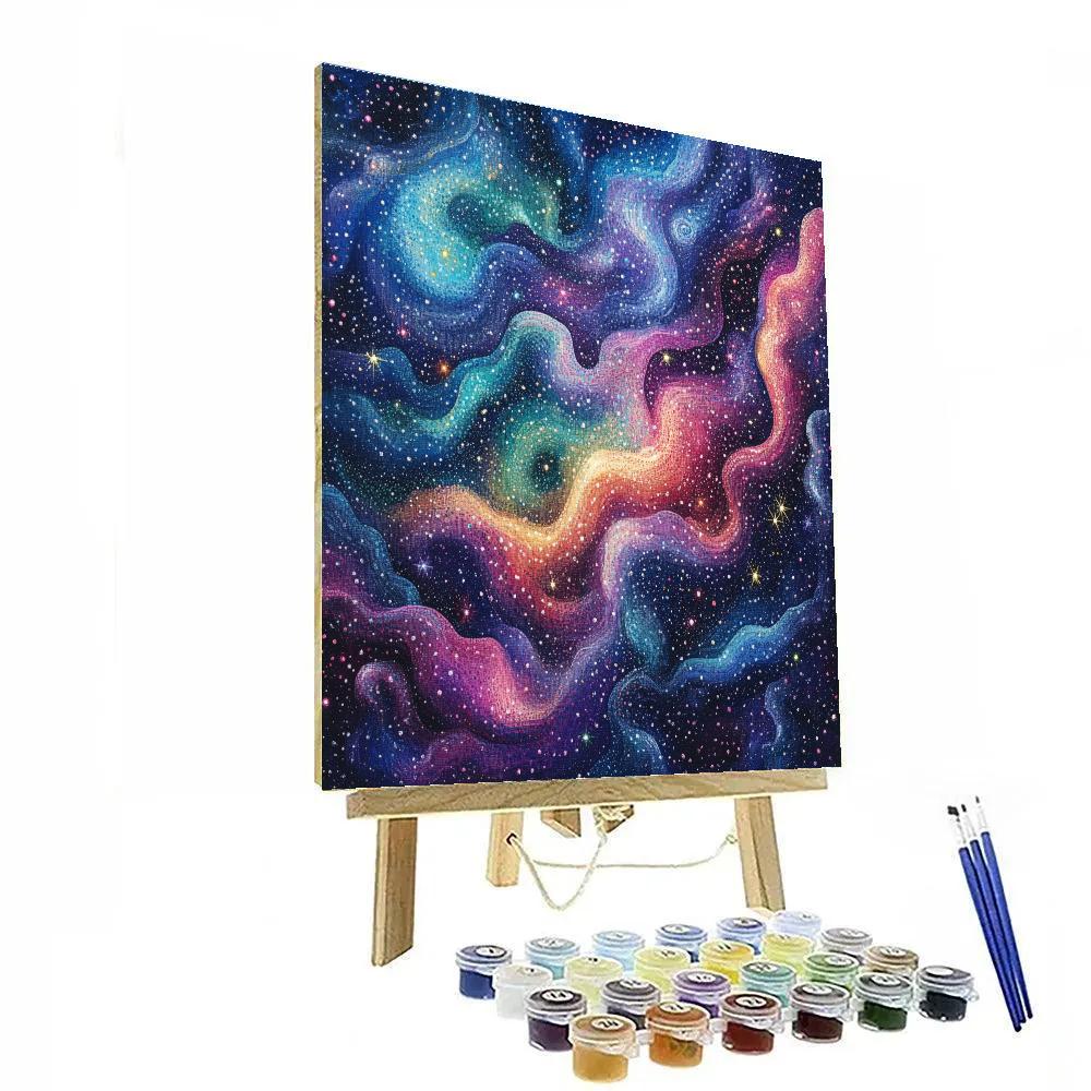 Georges Seurat Inspired Celestial Nebulae paint by number
