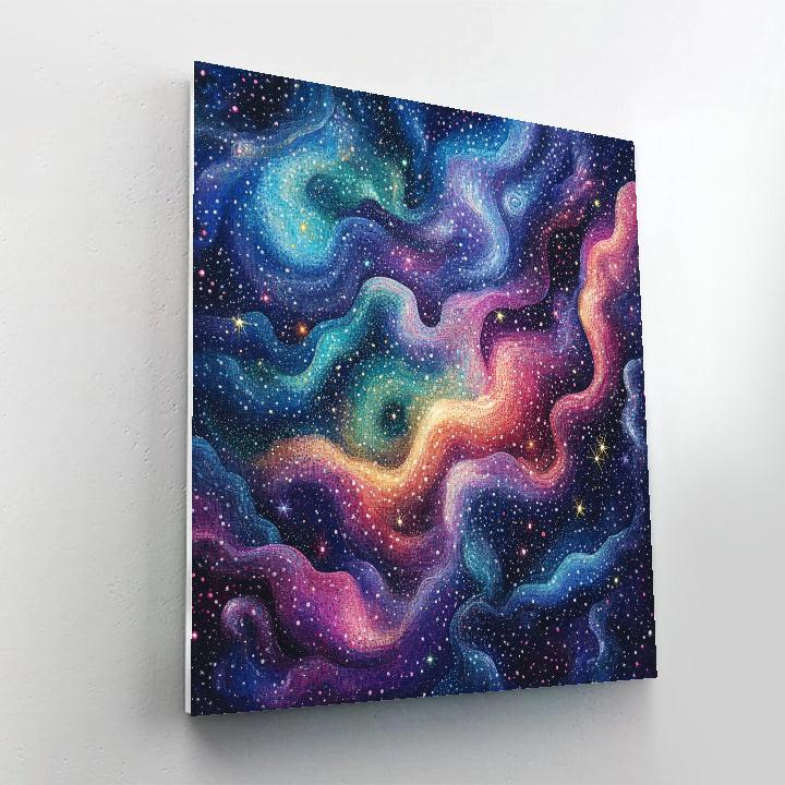 Georges Seurat Inspired Celestial Nebulae paint by number