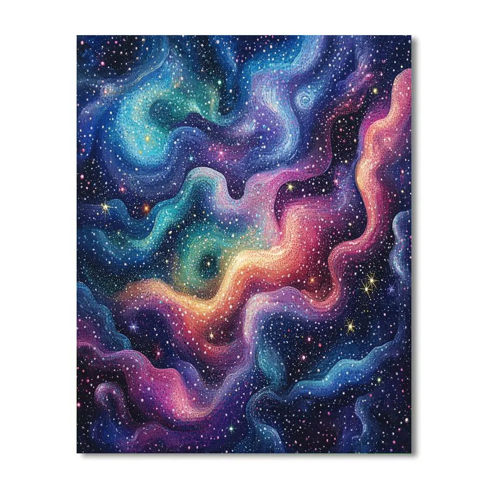 Georges Seurat Inspired Celestial Nebulae paint by number