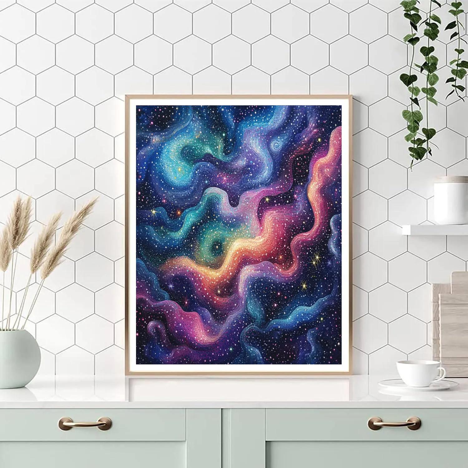 Georges Seurat Inspired Celestial Nebulae paint by number