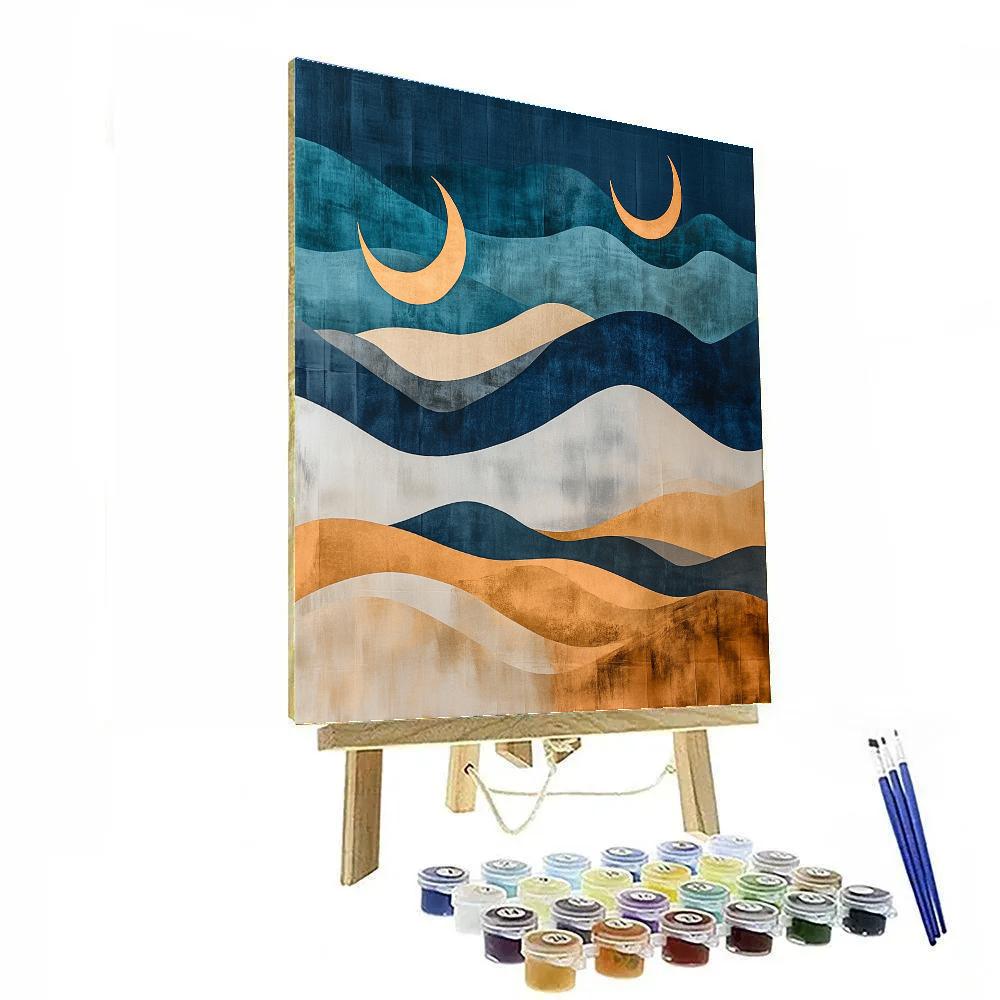 Max Ernst Inspired Dreaming Dunes Number painting