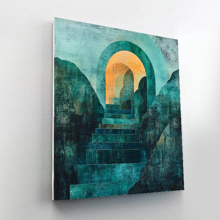 Max Ernst Inspired Subterranean Echoes Number painting