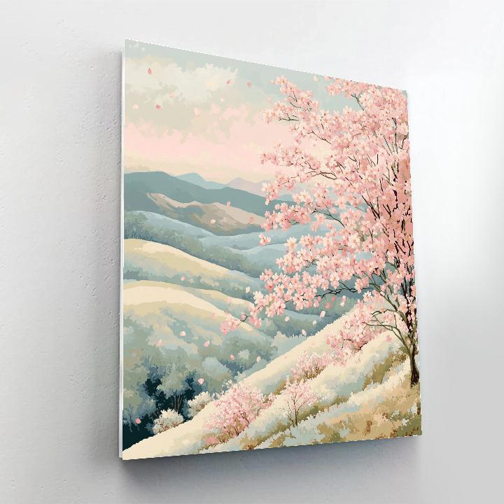 Hiroshige Inspired Cherry Blossom Breeze Paint by numbers kits