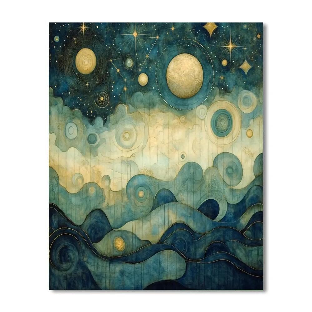 Max Ernst Inspired Celestial Reverie painting number kit