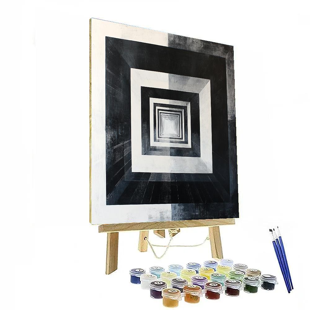 M.C. Escher Inspired Recursive Hall Of Mirrors DIY paint by numbers