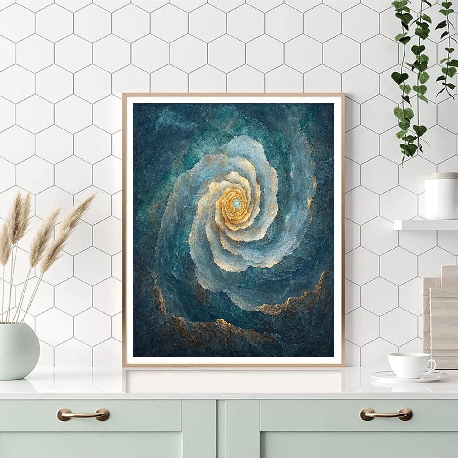 Michelangelo Inspired Nebular Vortex paint by color