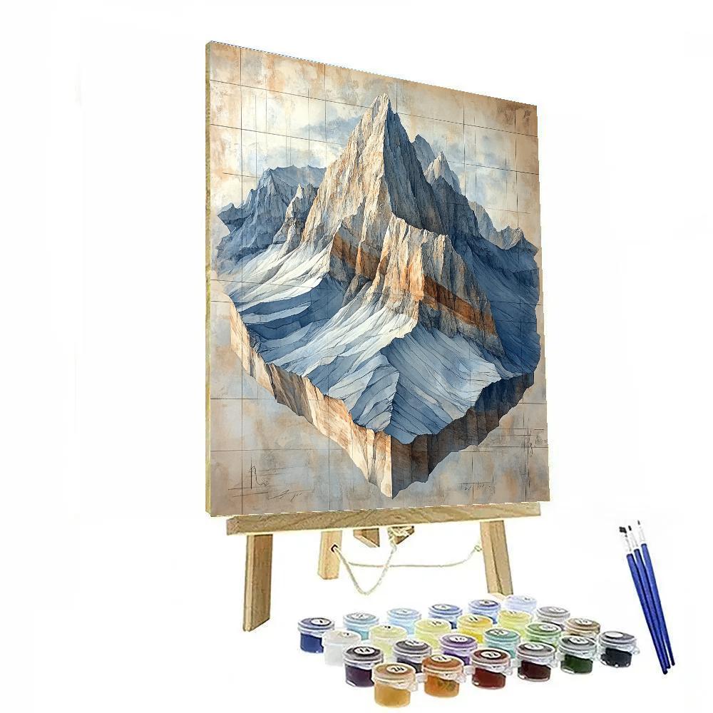 Michelangelo Inspired Mountain Titan Paint by numbers art