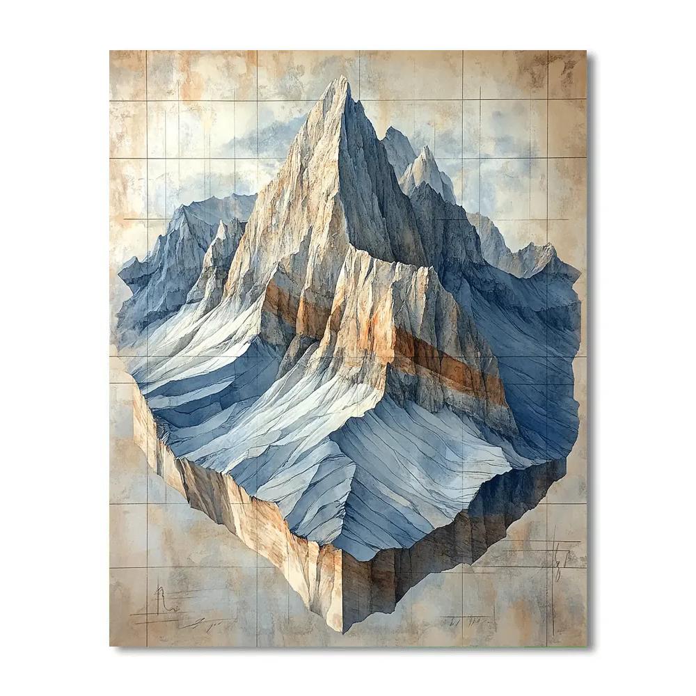 Michelangelo Inspired Mountain Titan Paint by numbers art