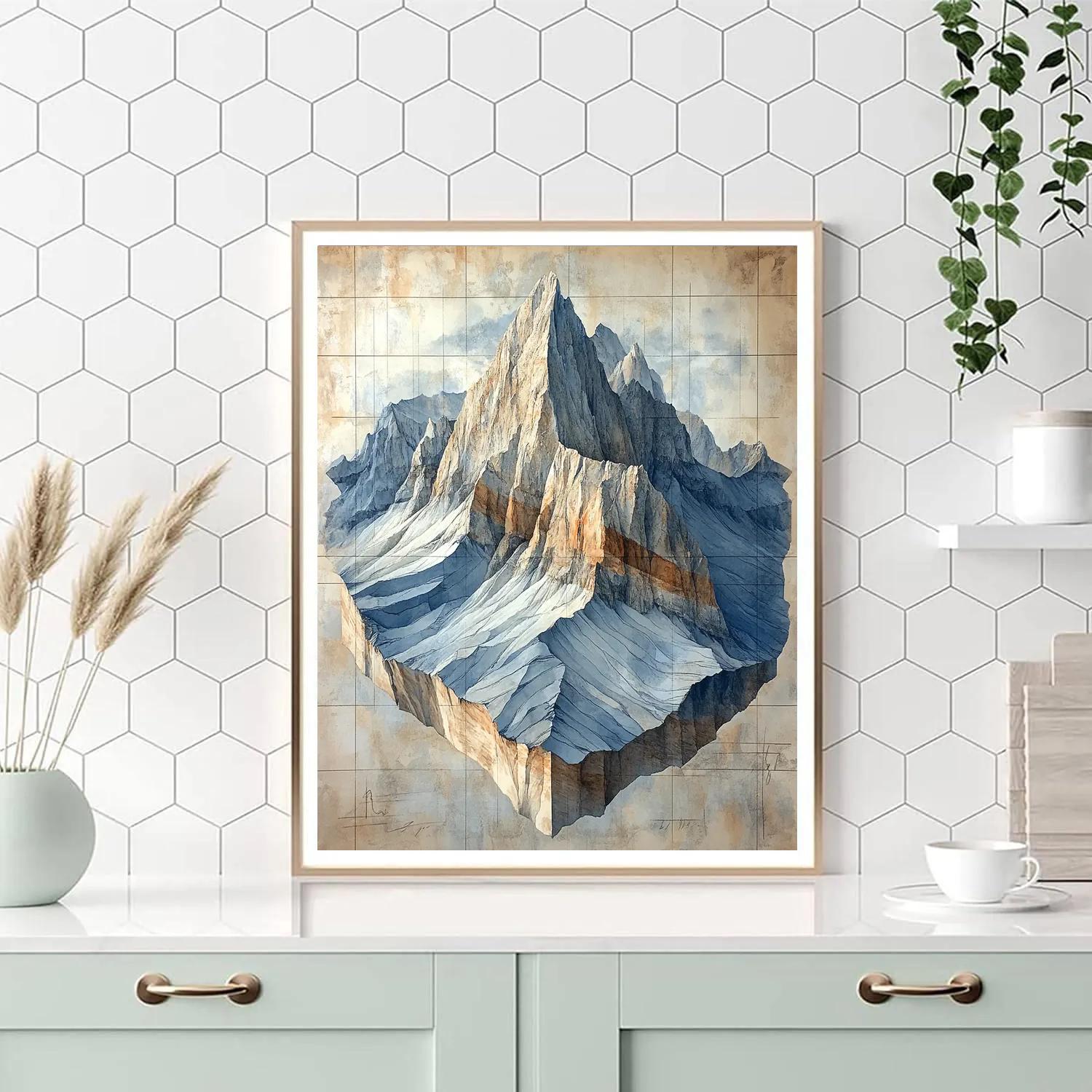 Michelangelo Inspired Mountain Titan Paint by numbers art
