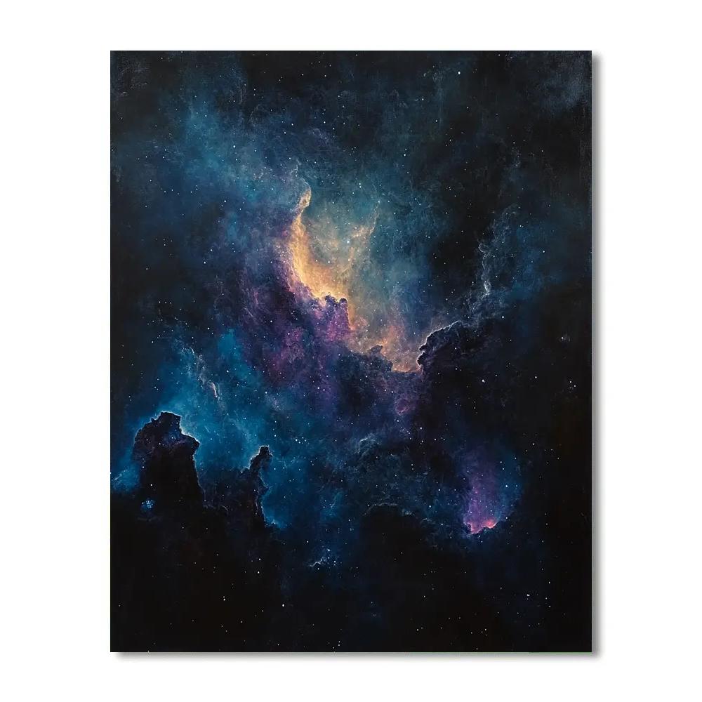 Caravaggio Inspired Celestial Nebula Paint by numbers art