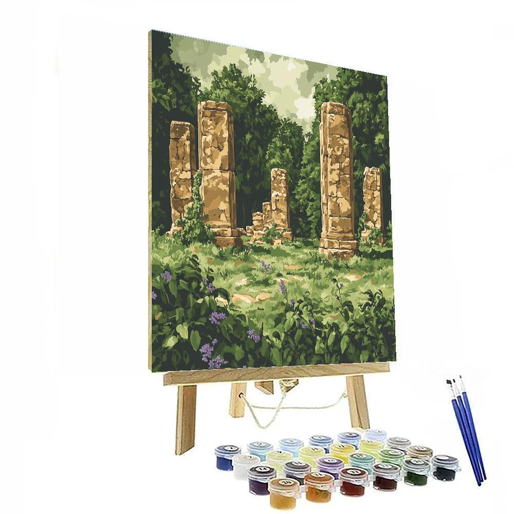 Michelangelo Inspired Verdant Ruins Paint by numbers art