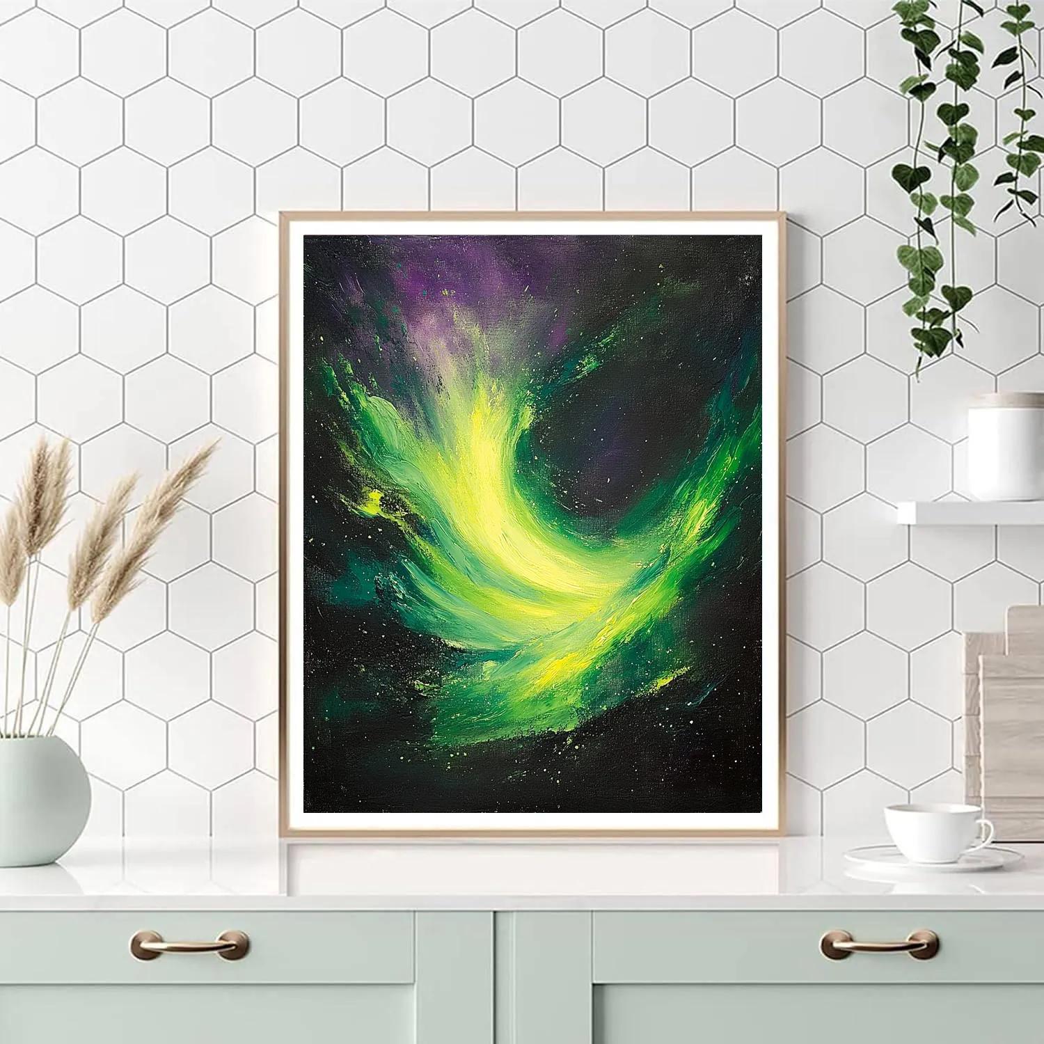 Edgar Degas Inspired Aurora Patterns paint by numbers