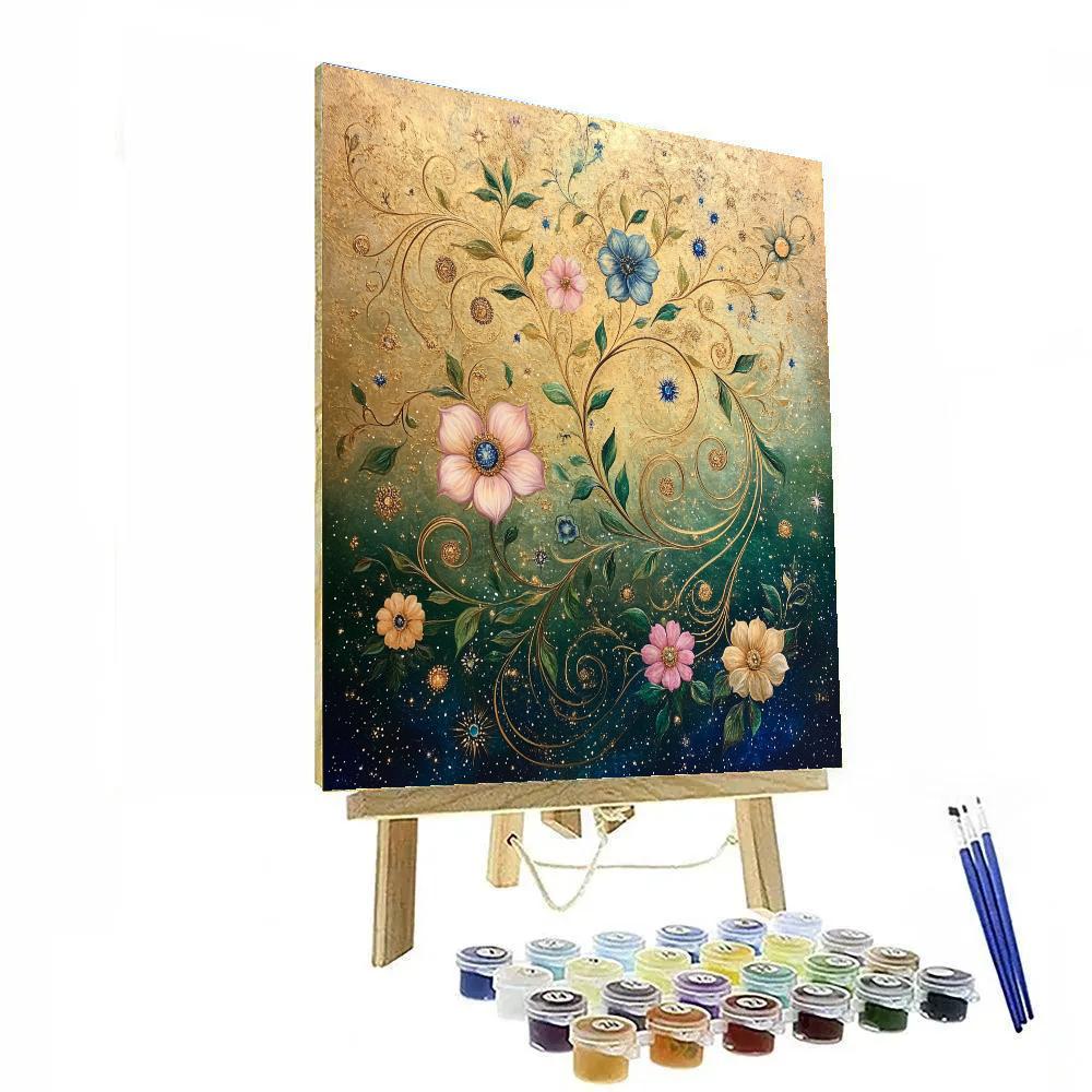 Alphonse Mucha Inspired Celestial Botany Numbered painting kits