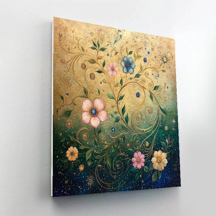 Alphonse Mucha Inspired Celestial Botany Numbered painting kits