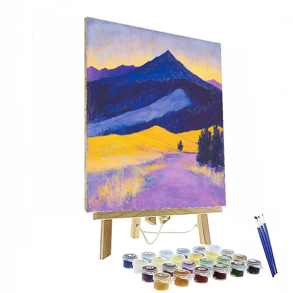 Edgar Degas Inspired Mountain Twilight Numbered painting kits