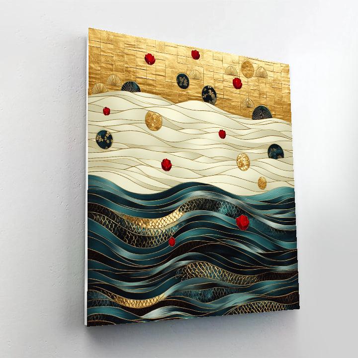 Gustav Klimt Inspired Ornamental River Of Gold paint by numbers