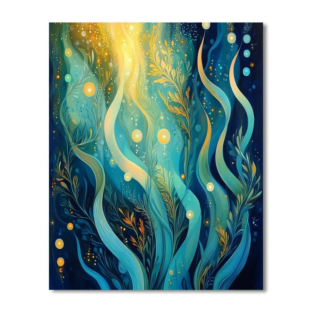 Alphonse Mucha Inspired Aurora Kelp Symphony painting number kit