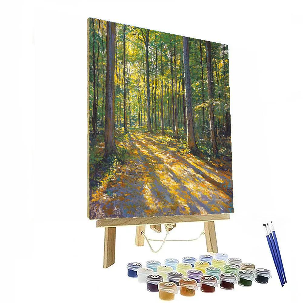 Edgar Degas Inspired Forest Light Dance paint by number