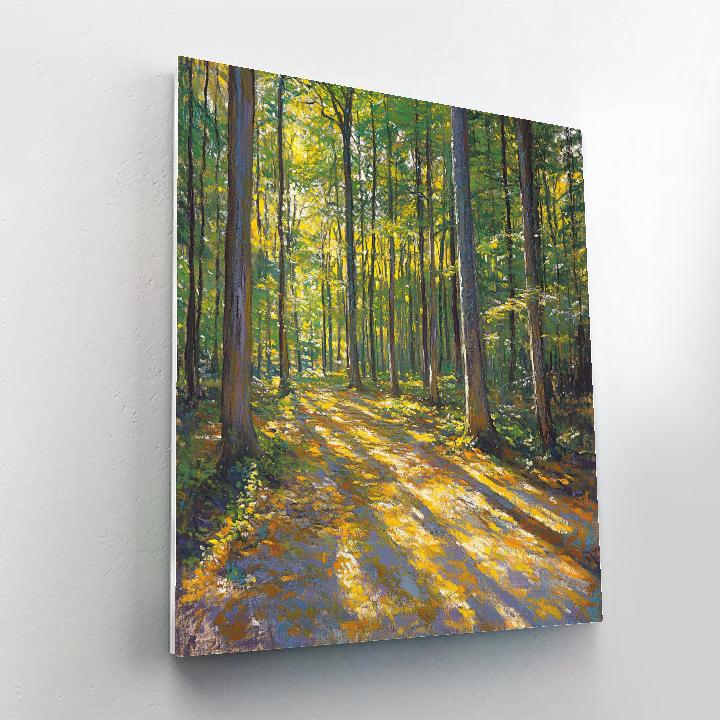 Edgar Degas Inspired Forest Light Dance paint by number