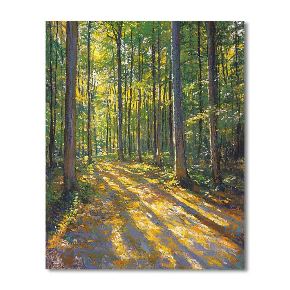 Edgar Degas Inspired Forest Light Dance paint by number