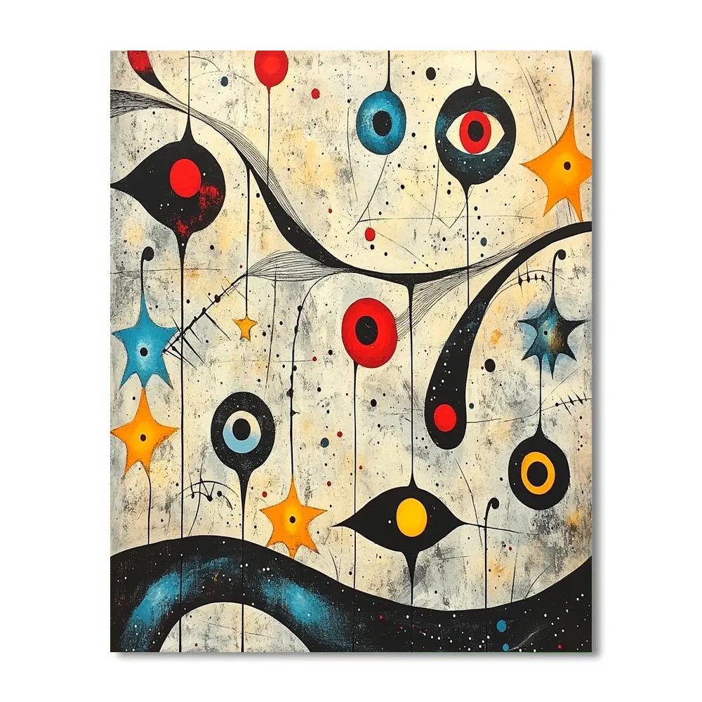 Joan Miró Inspired Dream Orchestra paint by number