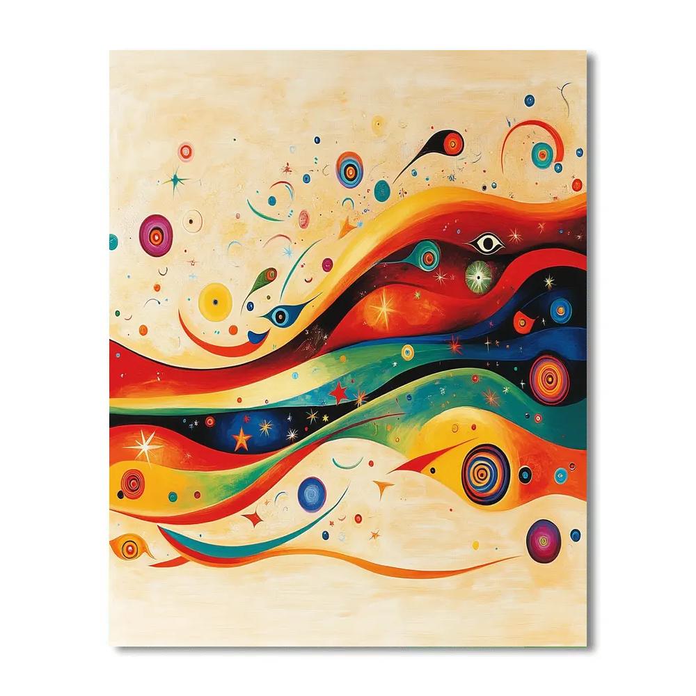 Joan Miro Inspired Celestial Whimsy paint by number