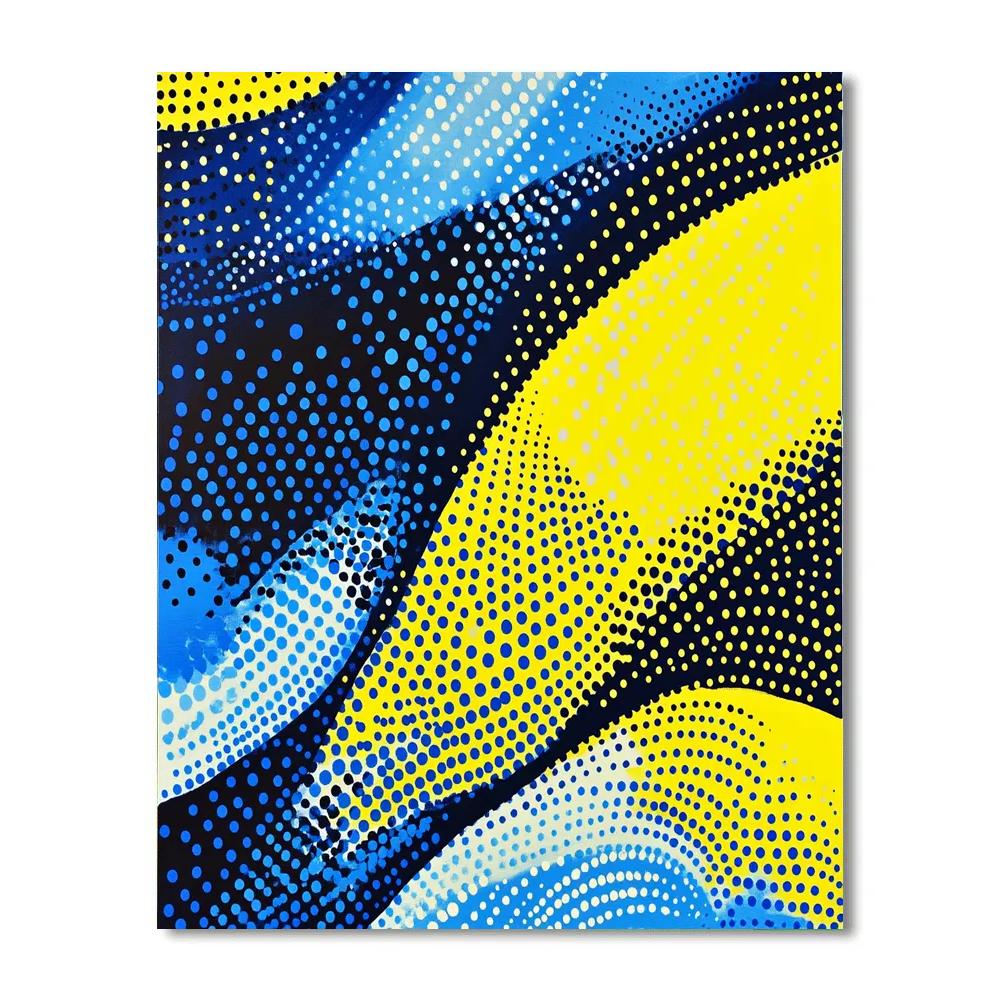 Yayoi Kusama Inspired Vibrant Infinity Waves Numbered painting kits