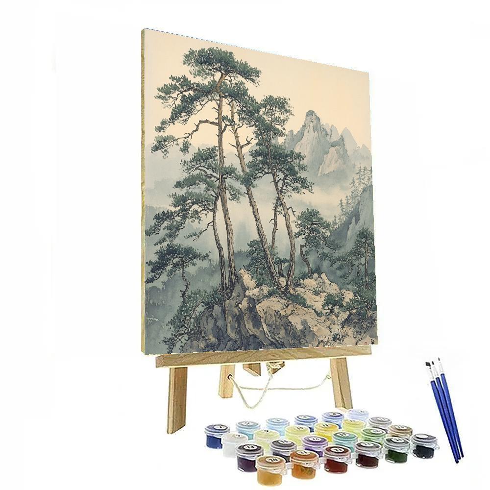 Zhao Mengfu Inspired Ancient Pine Grove Paint by numbers kits