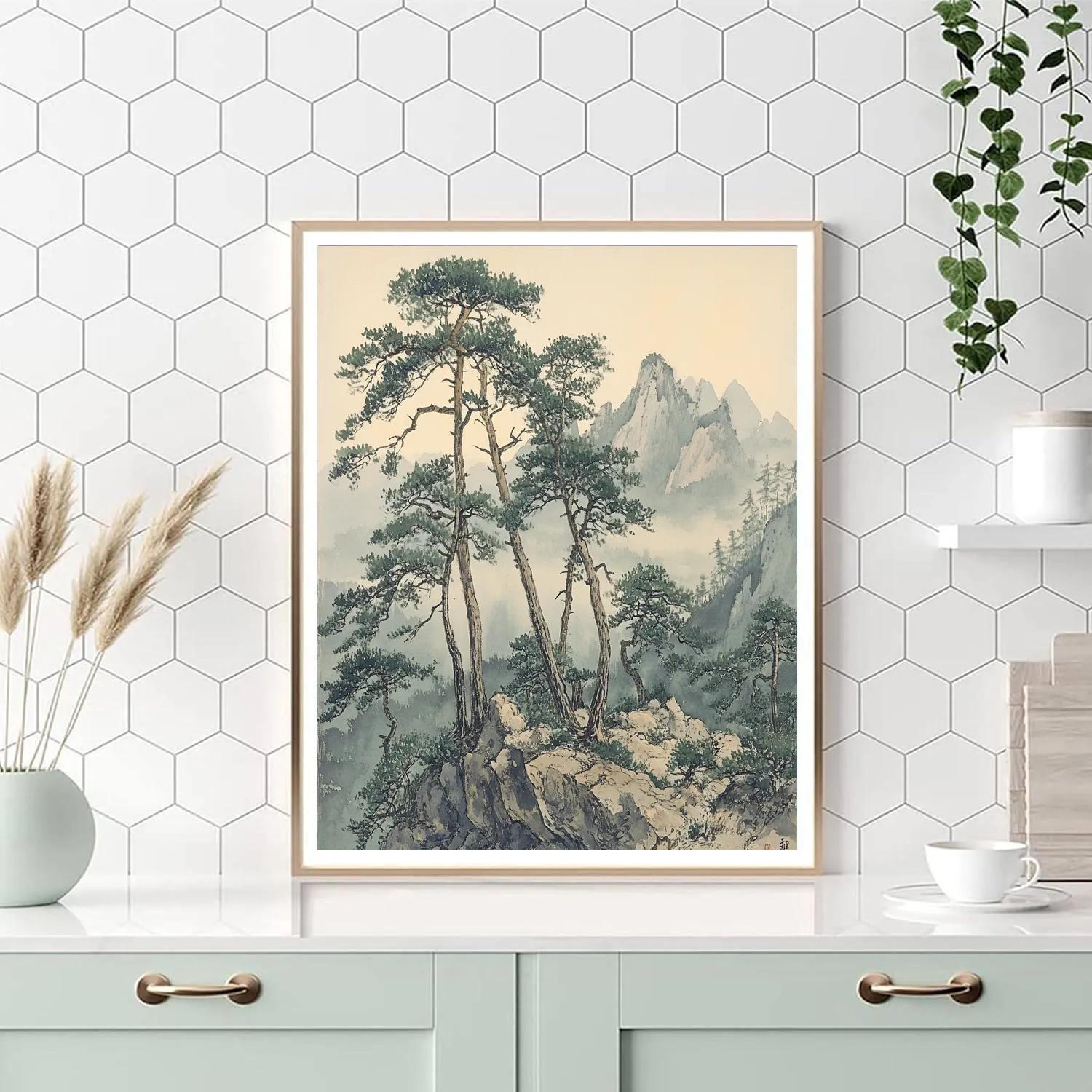 Zhao Mengfu Inspired Ancient Pine Grove Paint by numbers kits