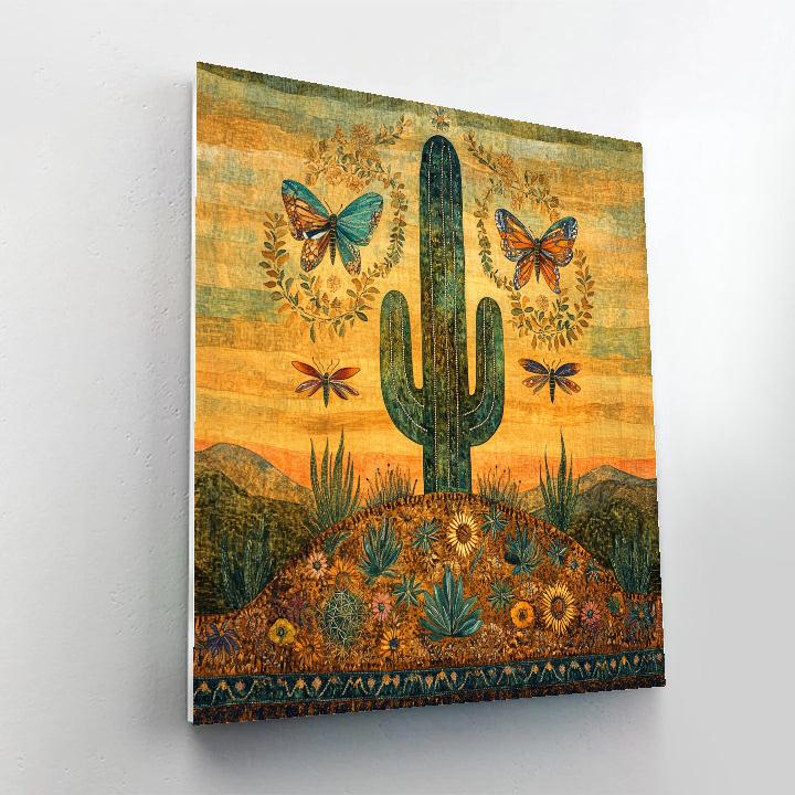 Frida Kahlo Inspired Resilient Cactus DIY paint by numbers