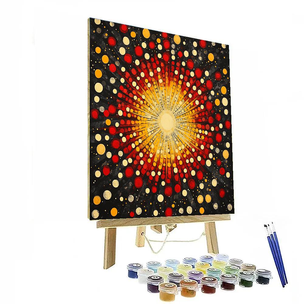 Yayoi Kusama Inspired Polka Nebula Chorus paint by color