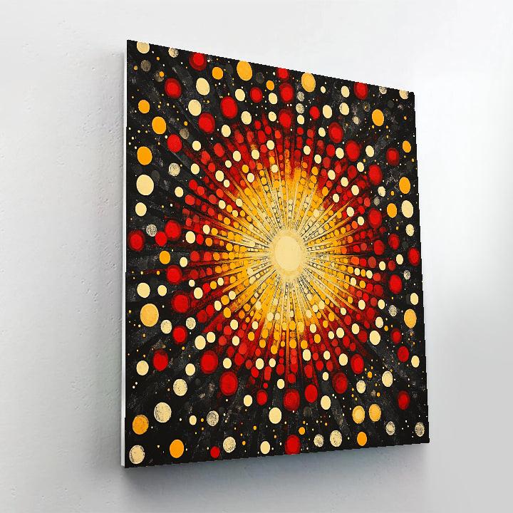 Yayoi Kusama Inspired Polka Nebula Chorus paint by color