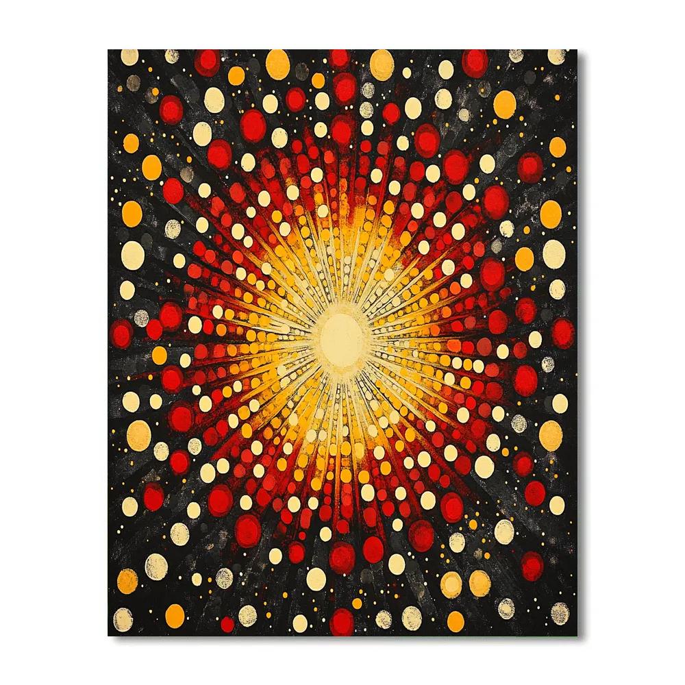Yayoi Kusama Inspired Polka Nebula Chorus paint by color