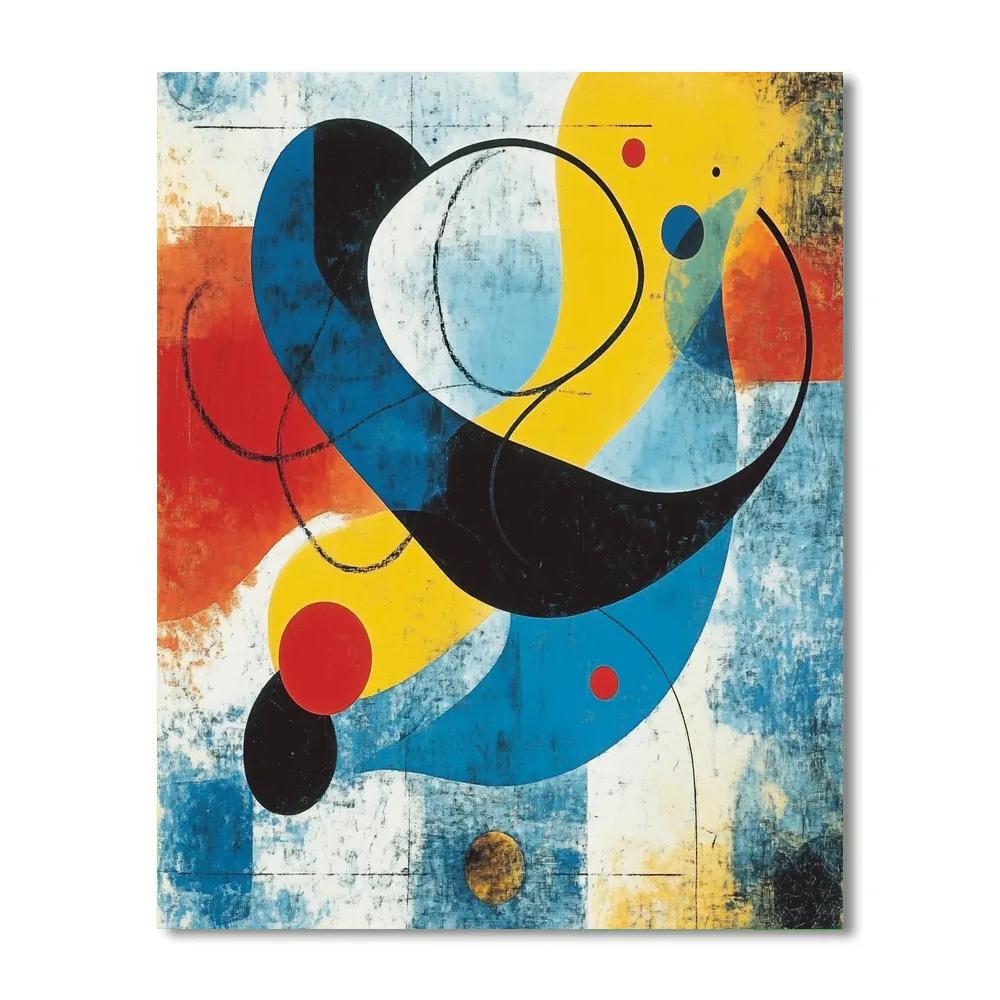 Joan Miro Inspired Harmony Of Color And Form Paint by numbers kits