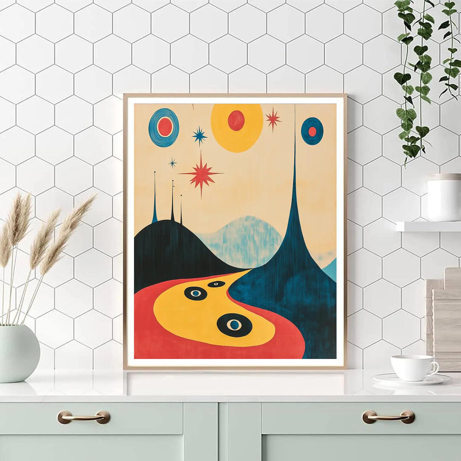 Joan Miro Inspired Dreamscape Of Abstract Symbols paint by number