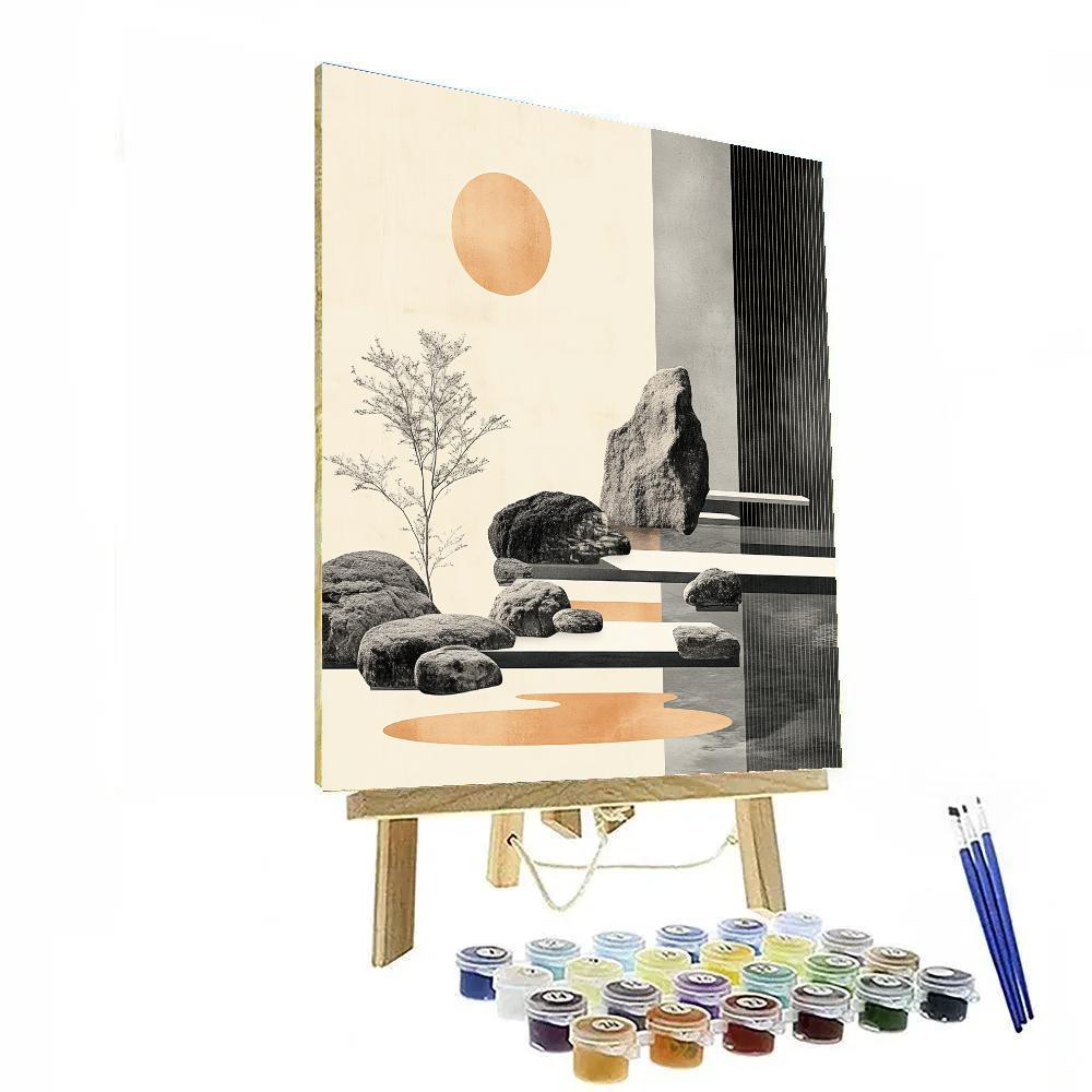 Zhao Mengfu Inspired Scholar Garden Abstraction Numbered painting kits