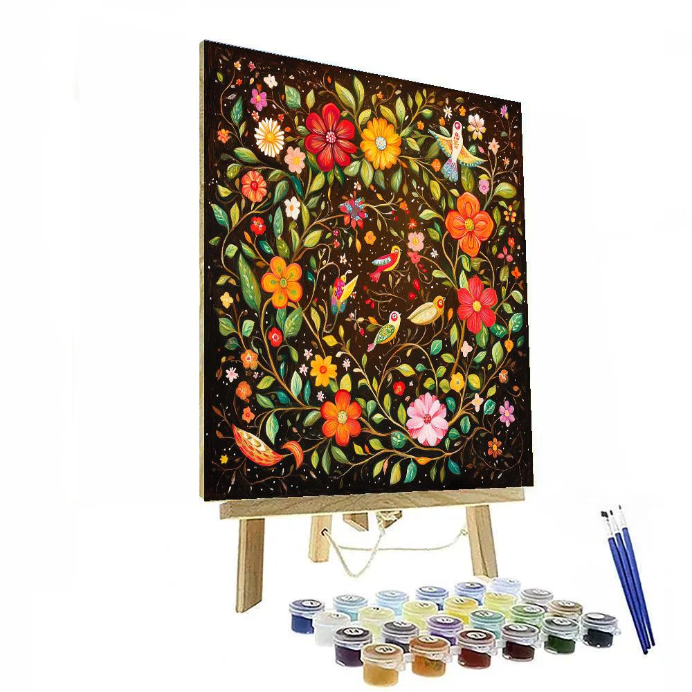 Frida Kahlo Inspired Lush Botanical Reverie Painting by numbers kit