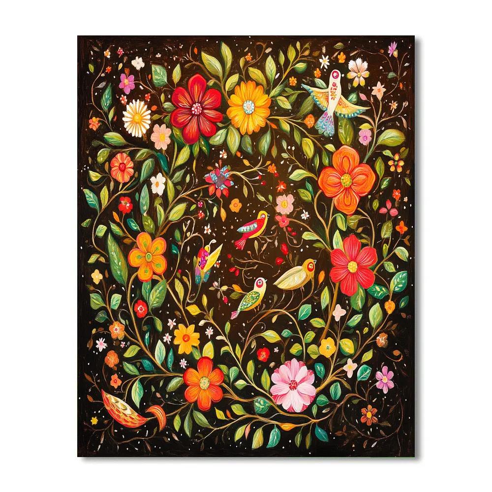 Frida Kahlo Inspired Lush Botanical Reverie Painting by numbers kit