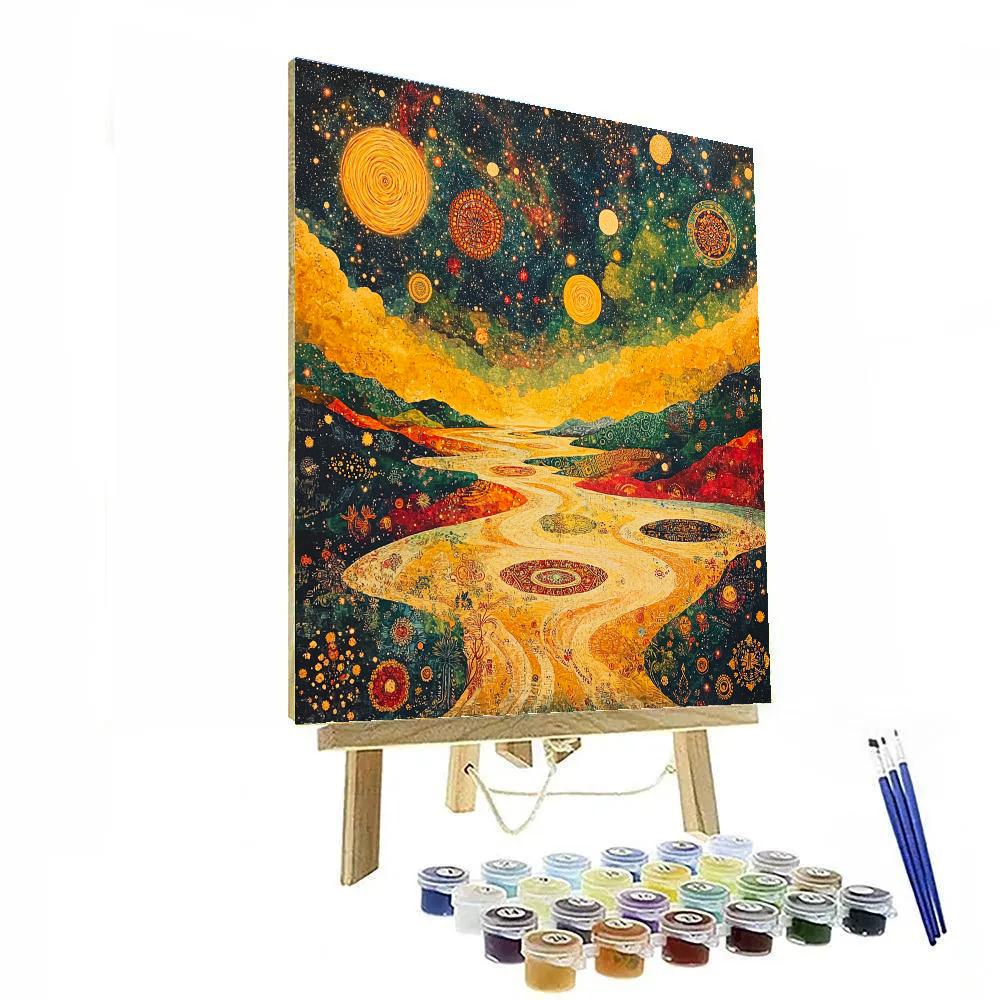 Frida Kahlo Inspired Celestial Emblem Of Resilience paint by number