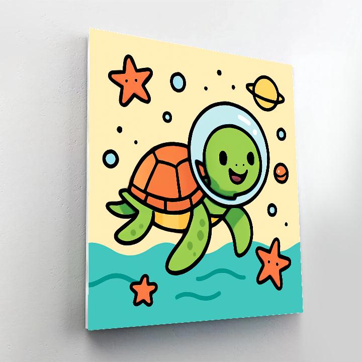 Star Turtle Explorer paint by color