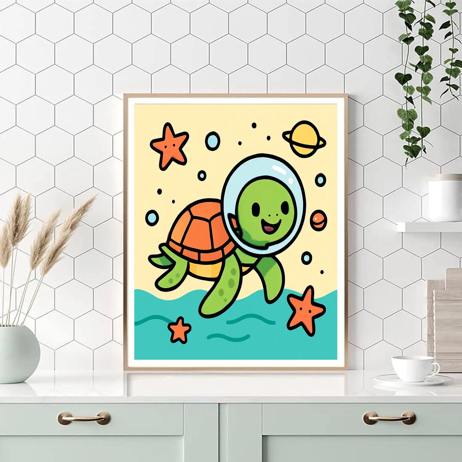 Star Turtle Explorer paint by color