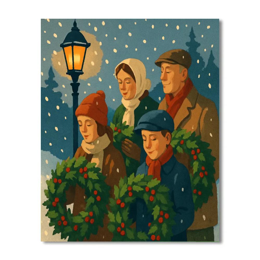 Midnight Wreath Walk Paint by numbers kits