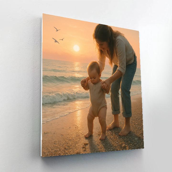 First Steps On Pebble Shore paint by number