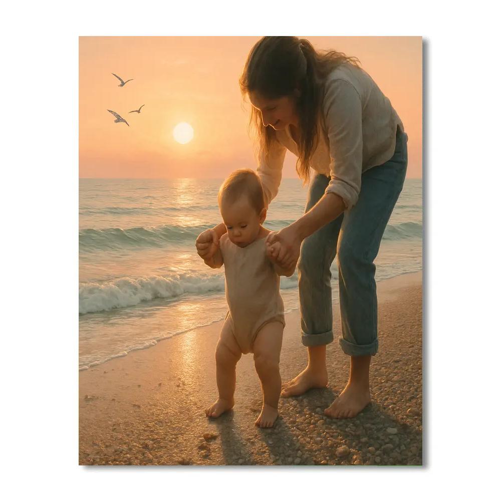 First Steps On Pebble Shore paint by number