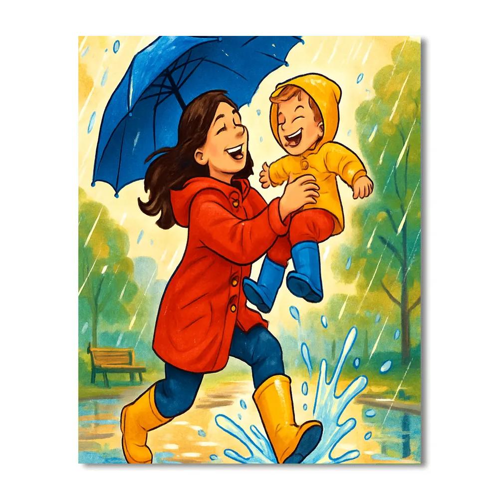 Raincoat Splash Adventure paint by number