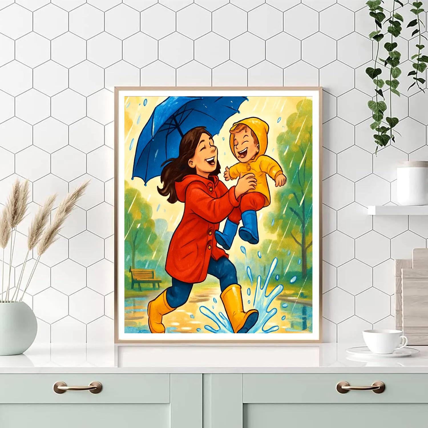 Raincoat Splash Adventure paint by number