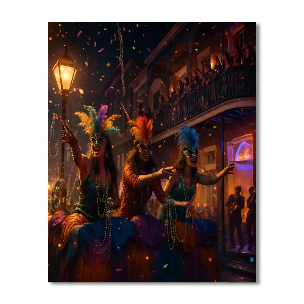 Mardi Gras Masked Parade Paint by numbers kits