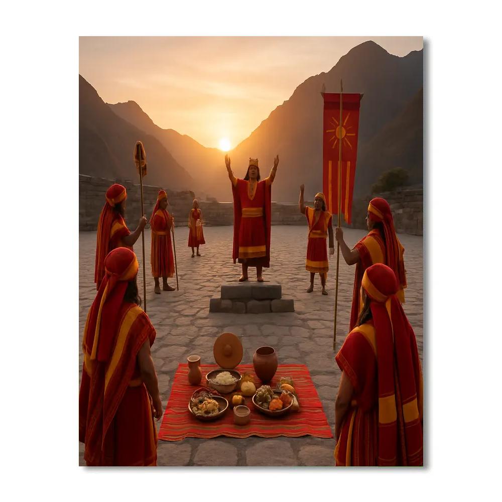 Inti Raymi Sun Ceremony paint by number