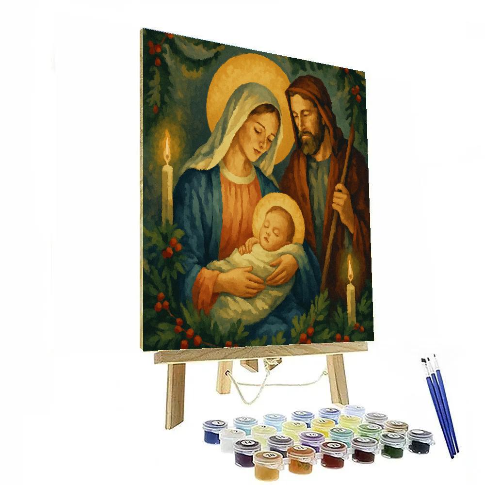 Starlit Nativity DIY paint by numbers